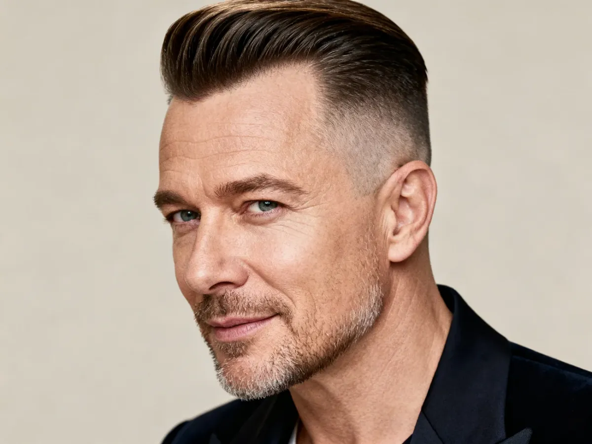 Krzysztof Rutkowski z nową fryzurą typu side part