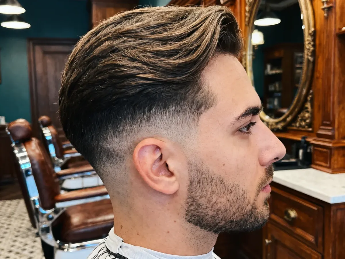 Elegancka fryzura side swept zaczesana na bok