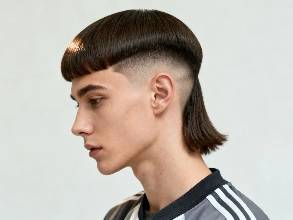 Uporządkowany modern classic mullet z miękkim przejściem