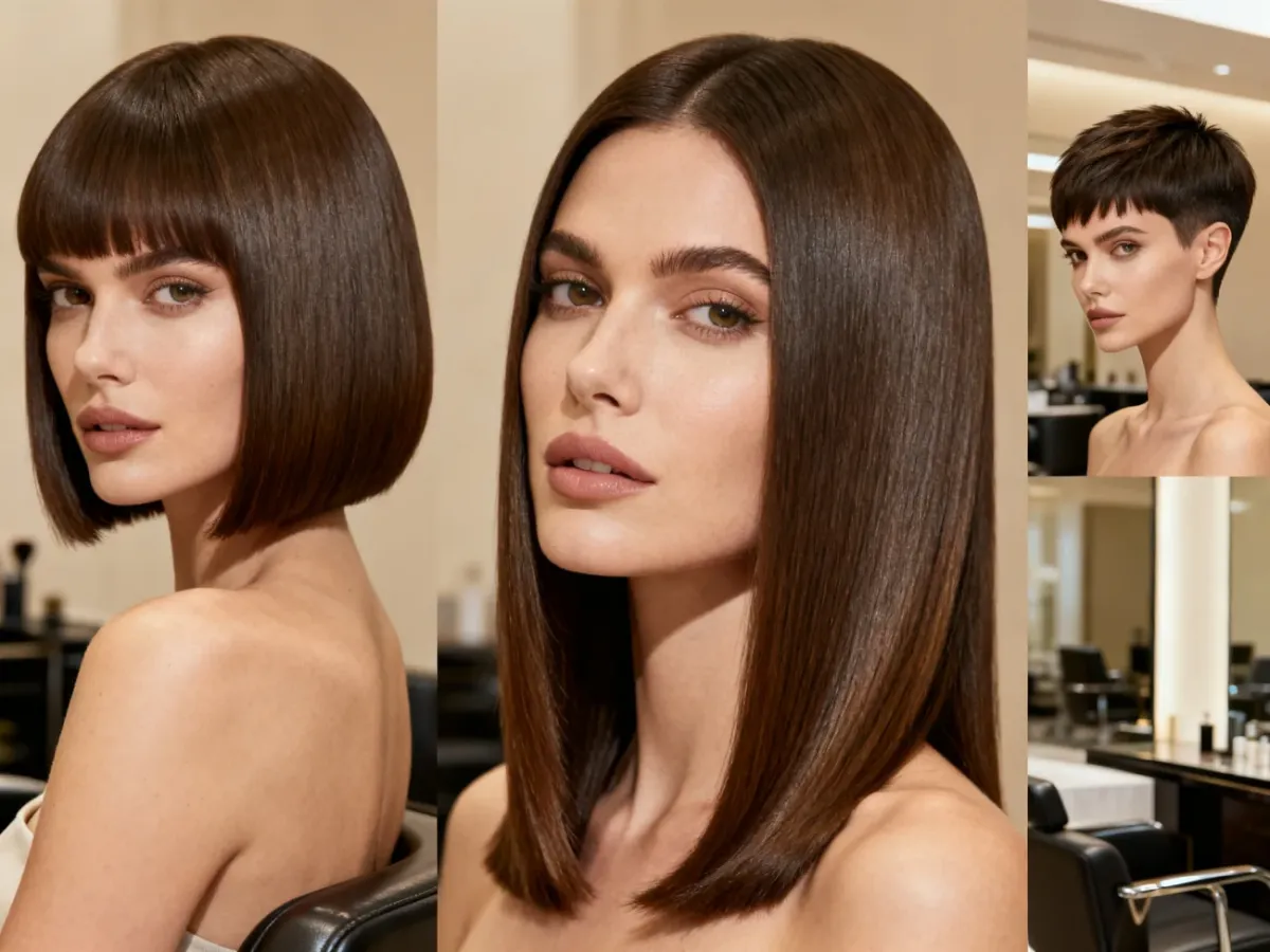 Inspiracje fryzurami dla prostych włosów: bob, long bob i pixie