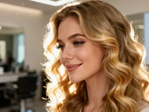 Elegancka jedwabna chusta w kwiatowy wzór zawiązana wokół nieładnego koka w sypialni.